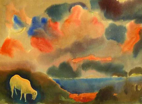Raymond James Coxon (1896-1997) The Llyn Peninsula 14.5 x 19.5in.